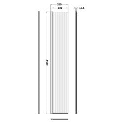 300mm Fluted Hinged Flipper Screen