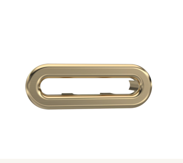 Oval Brushed Brass Overflow Cover