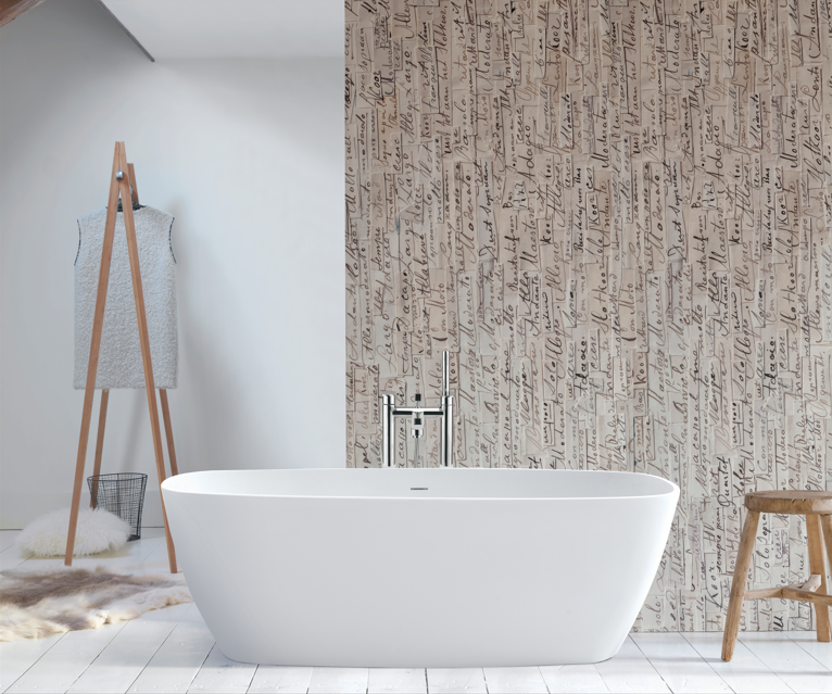 Vive Minimalist Square Rimless Freestanding Bath 1610mm x 750mm - No Waste