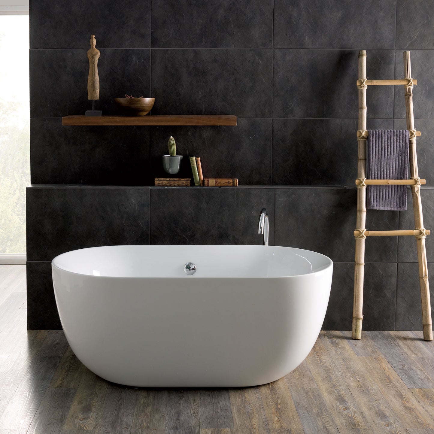 Dinkee Compact Curved Bath Waste Included - 1500mm x 780mm