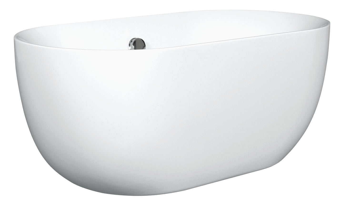 Dinkee Compact Curved Bath Waste Included - 1500mm x 780mm