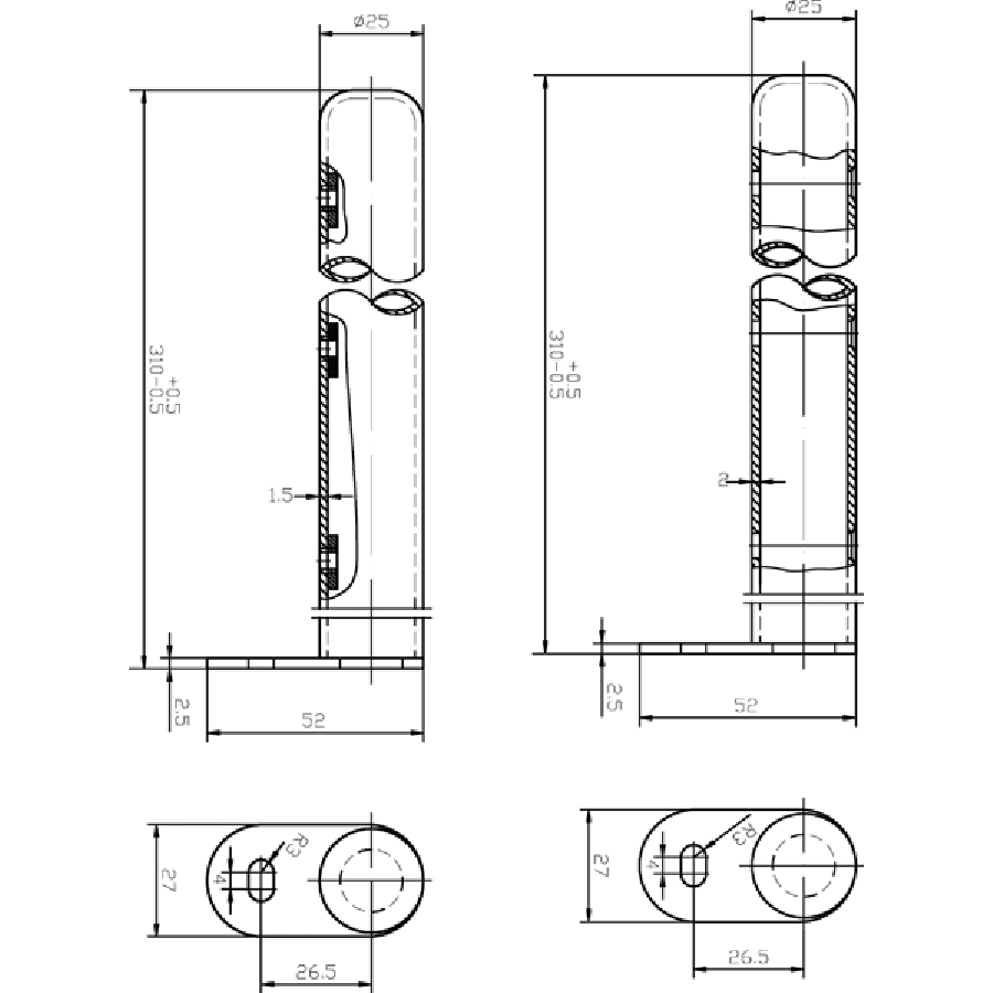 Crawford White Colosseum Designer Radiator Floor Mounting Kit