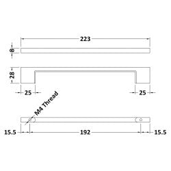 D Handle 192mm