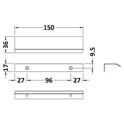 Finger Pull Handle 150mm