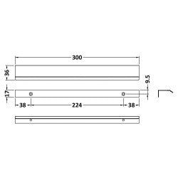 Finger Pull Handle 300mm