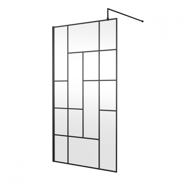 1100mm Abstract Frame Wetroom Screen