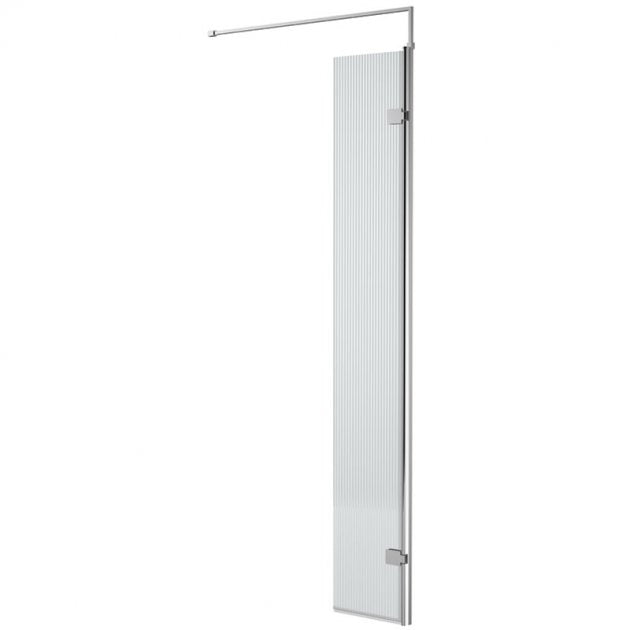 300x1950 Fluted Hinged Screen with Support Bar