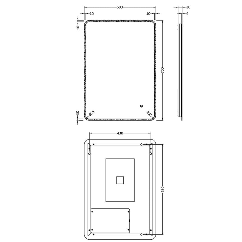 700 x 500 Ambient Mirror