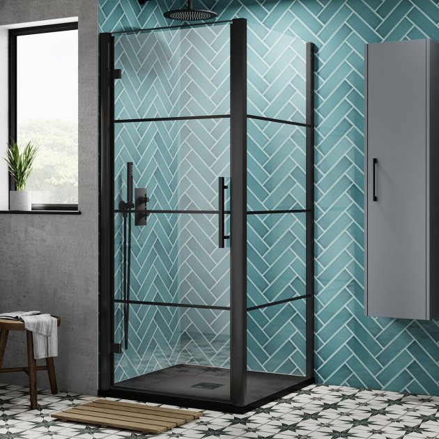 800mm Hinged Shower Door