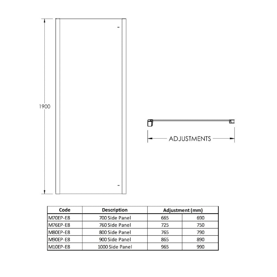 Apex 1000mm Side Panel