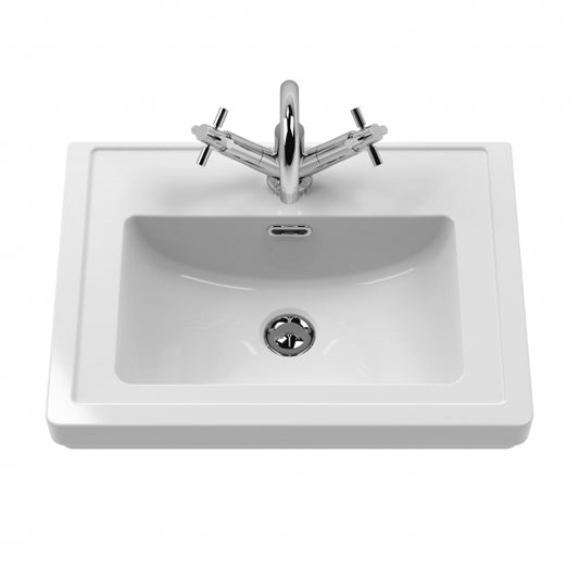 Crawford Bexley Floor Standing Vanity Unit with 1TH Basin 500mm Wide - Pure White