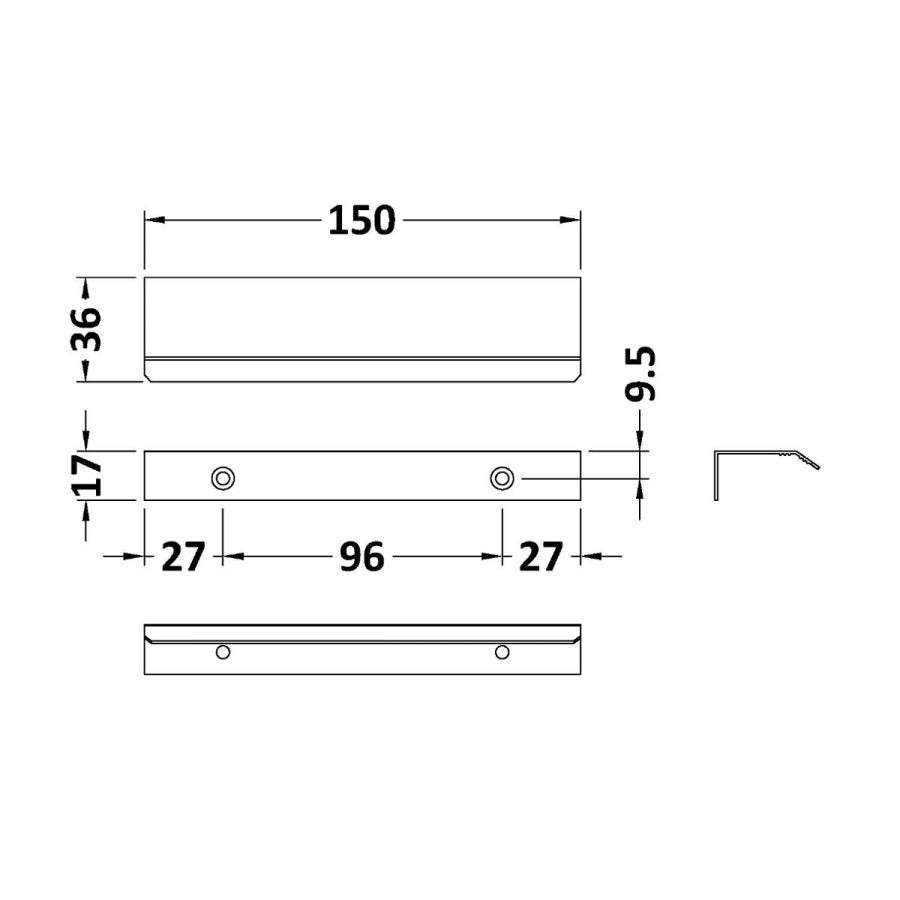 Finger Pull Handle 150mm