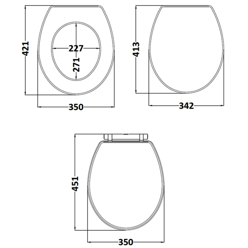 Crawford Carlton Soft Close Toilet Seat Chrome Hinges - Hunter Green