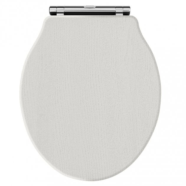 Crawford Chancery Soft Close Toilet Seat Chrome Hinges - Timeless Sand