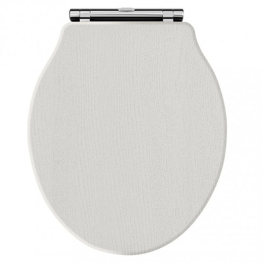 Crawford Chancery Soft Close Toilet Seat Chrome Hinges - Timeless Sand