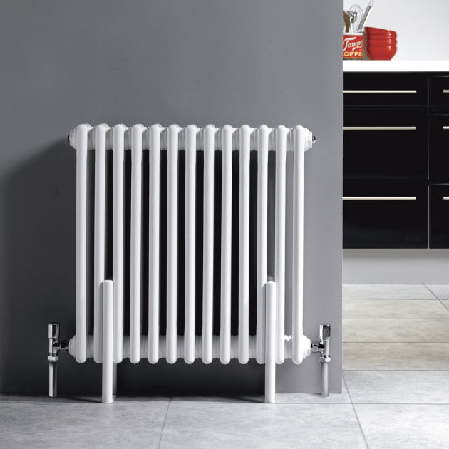 Crawford Colosseum 3-Column Horizontal Radiator 600mm H x 605mm W - White