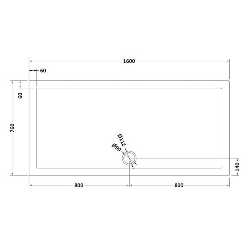 Bath Replacement Shower Tray 1700 x 700mm