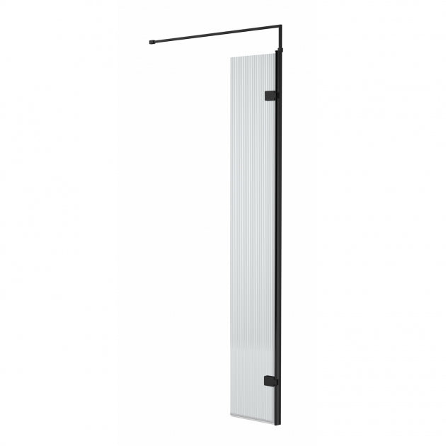 300x1950 Fluted Hinged Screen with Support Bar