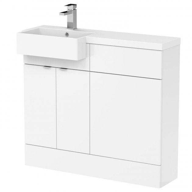 1000mm Combination Unit & Left Hand Semi Recessed Basin