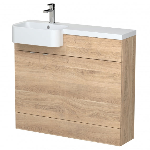 1000mm Combination Unit & Left Hand Semi Recessed Basin