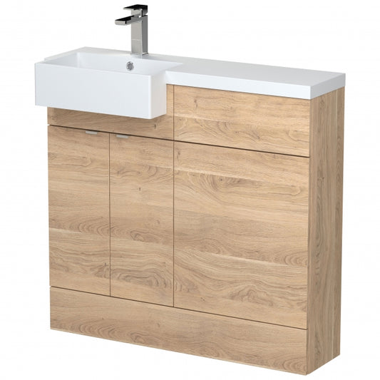 1000mm Combination Unit & Left Hand Semi Recessed Basin