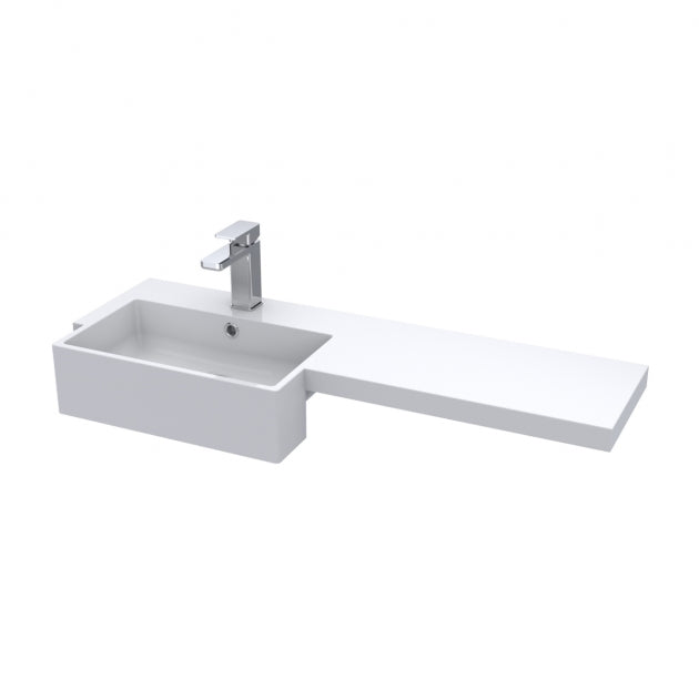 1000mm Combination Unit & Left Hand Semi Recessed Basin