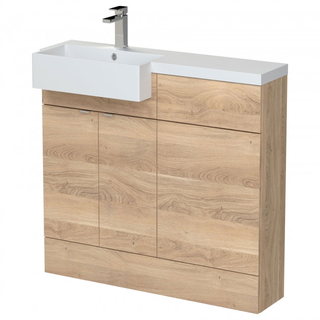 1100mm Combination Unit & Left Hand Semi Recessed Basin