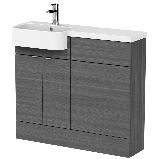 1000mm Combination Unit & Left Hand Semi Recessed Basin