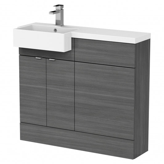 1000mm Combination Unit & Left Hand Semi Recessed Basin