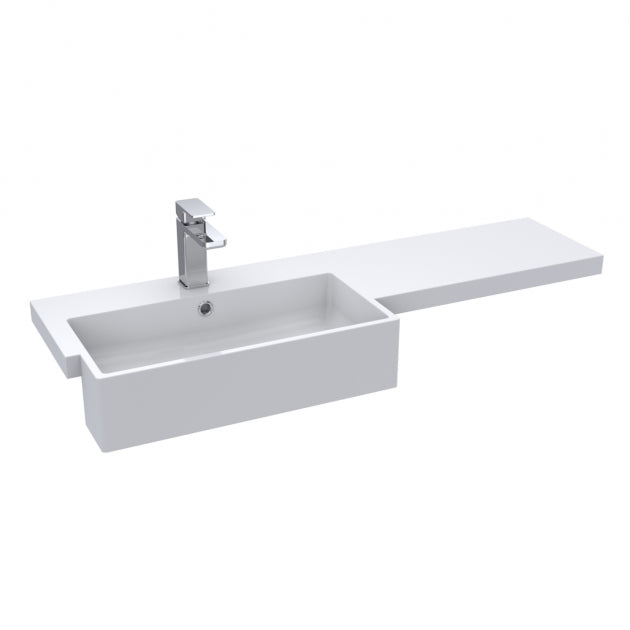 1100mm Combination Unit & Left Hand Semi Recessed Basin