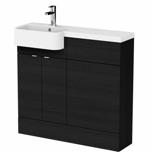 1000mm Combination Unit & Left Hand Semi Recessed Basin