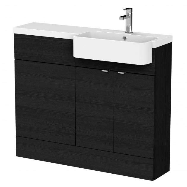 1100mm Combination Unit & Right Hand Semi Recessed Basin