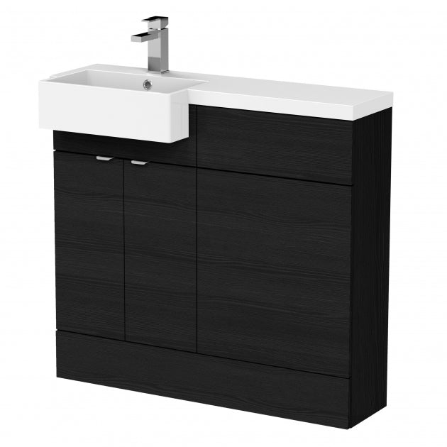 1000mm Combination Unit & Left Hand Semi Recessed Basin