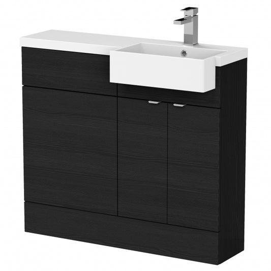 1000mm Combination Unit & Right Hand Semi Recessed Basin