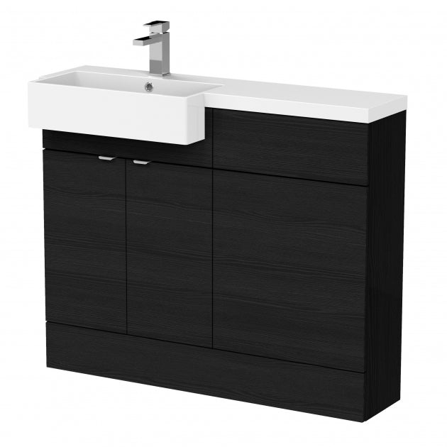 1100mm Combination Unit & Left Hand Semi Recessed Basin