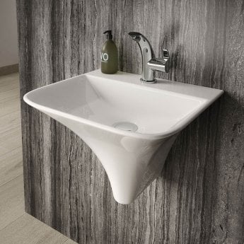 Crawford Grace Bathroom Suite Wall Hung Toilet and Basin 460mm - 1 Tap Hole