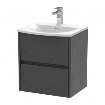 Havana Wall Hung 2-Drawer Vanity Unit with Basin 4 500mm Wide - Graphite Grey