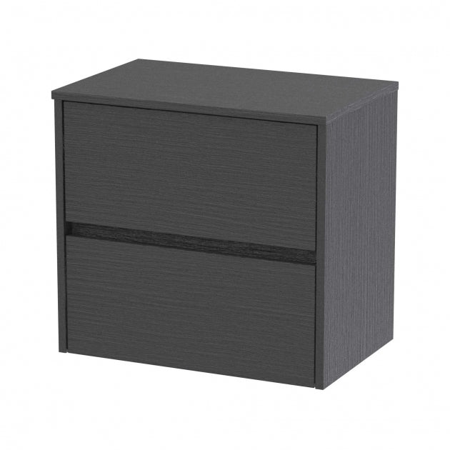 Havana 600mm 2-Drawer Wall Hung Vanity Unit with Countertop