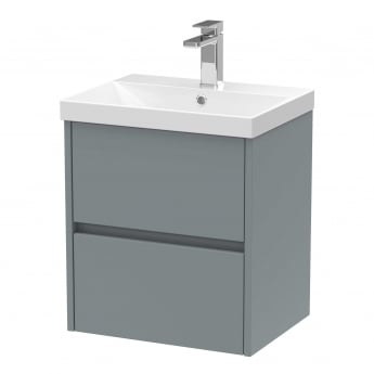 Havana Wall Hung 2-Drawer Vanity Unit with Basin 3 500mm Wide - Coastal Grey