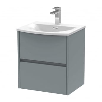 Havana Wall Hung 2-Drawer Vanity Unit with Basin 4 500mm Wide - Coastal Grey