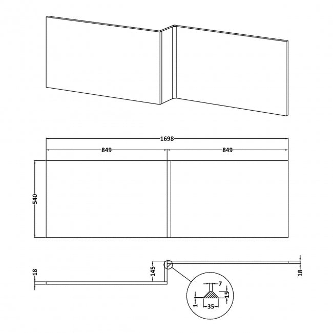 Shower Bath Front Panel (1700mm)