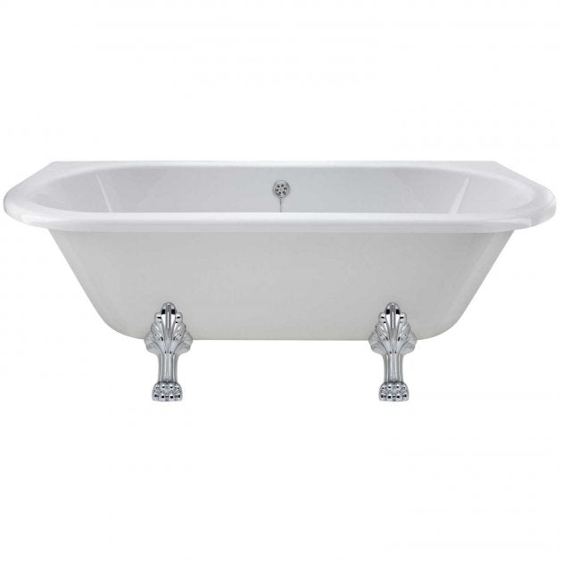 Crawford Kenton Back to Wall Freestanding Bath 1700mm x 750mm - Pride Leg Set