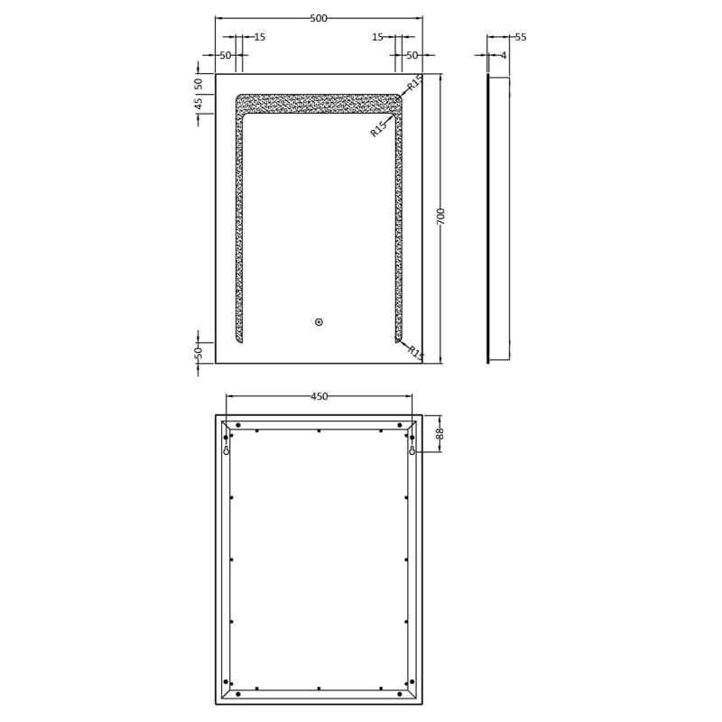 700 x 500 LED Mirror