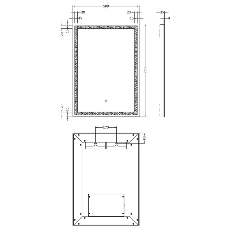 700 x 500 LED Mirror