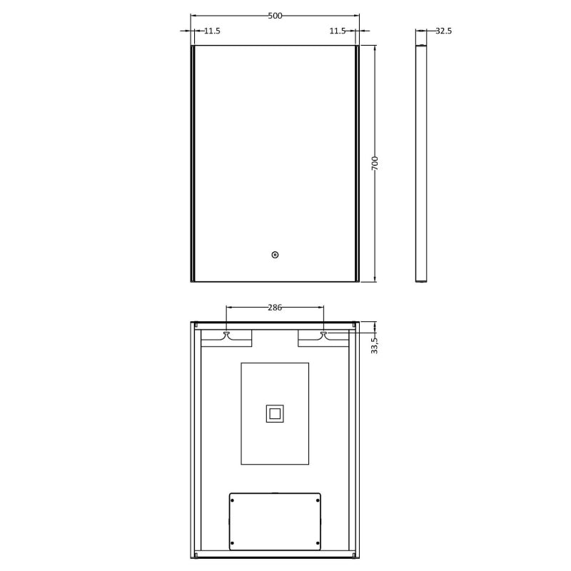 700 x 500 LED Mirror