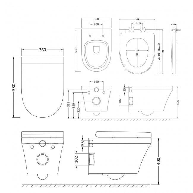 Wall Hung Pan & Seat