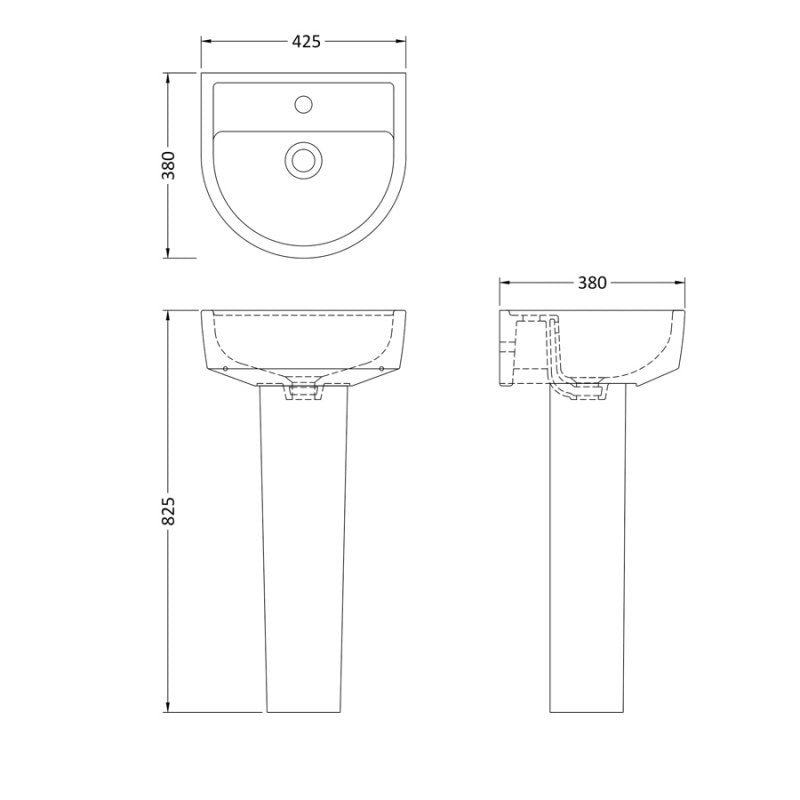 420mm Basin & Pedestal