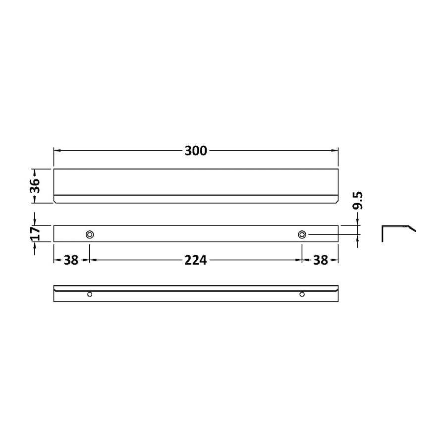 Finger Pull Handle 300mm