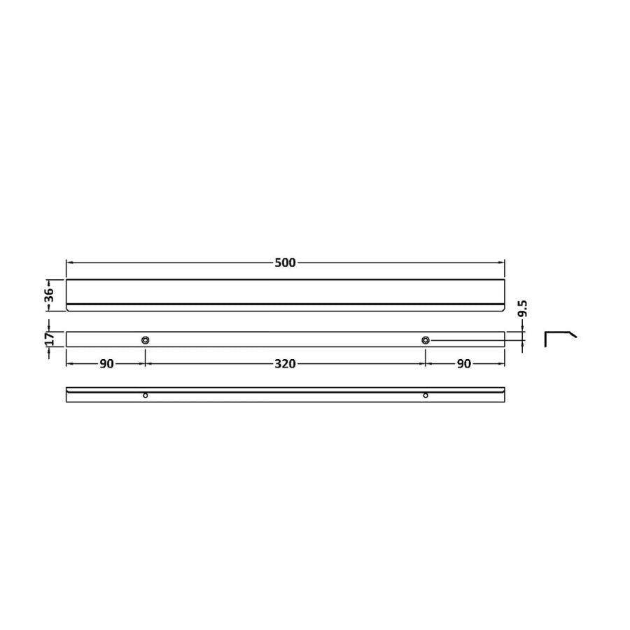 Finger Pull Handle 500mm