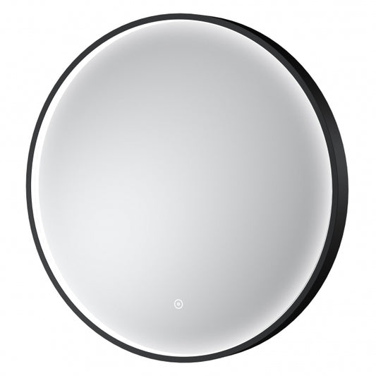 Black Frame LED Mirror - 600mm